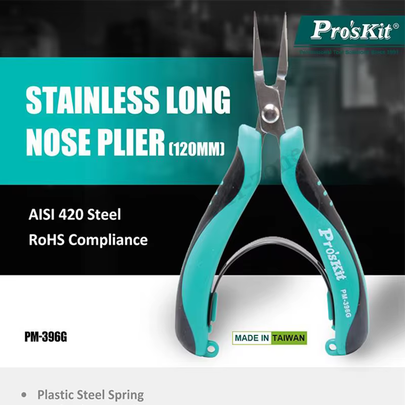 Pro'skit PM-396F pince diagonale en acier inoxydable de qualité industrielle de haute dureté pour outils de coupe et de dénudage de fil d'électricien