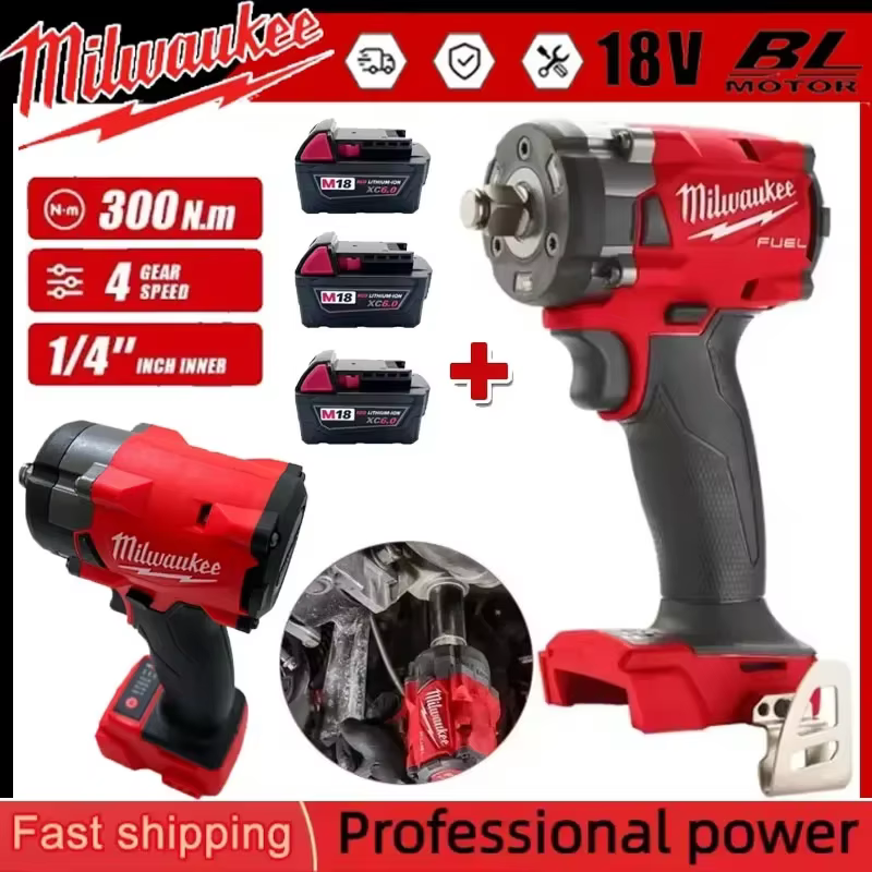 Clé à chocs Milwaukee M18 FIW212 18V à batterie lithium | Outil polyvalent pour l'entretien automobile