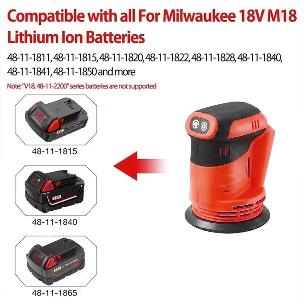 Ponceuse orbitale aléatoire sans fil 125 mm pour le travail du bois