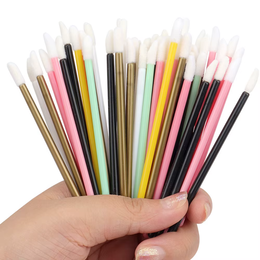 100 pièces brosse à lèvres brosse d'extension de cils pinceaux de maquillage pour Extension de cils applicateur de Mascara baguettes de rouge à lèvres outils cosmétiques
