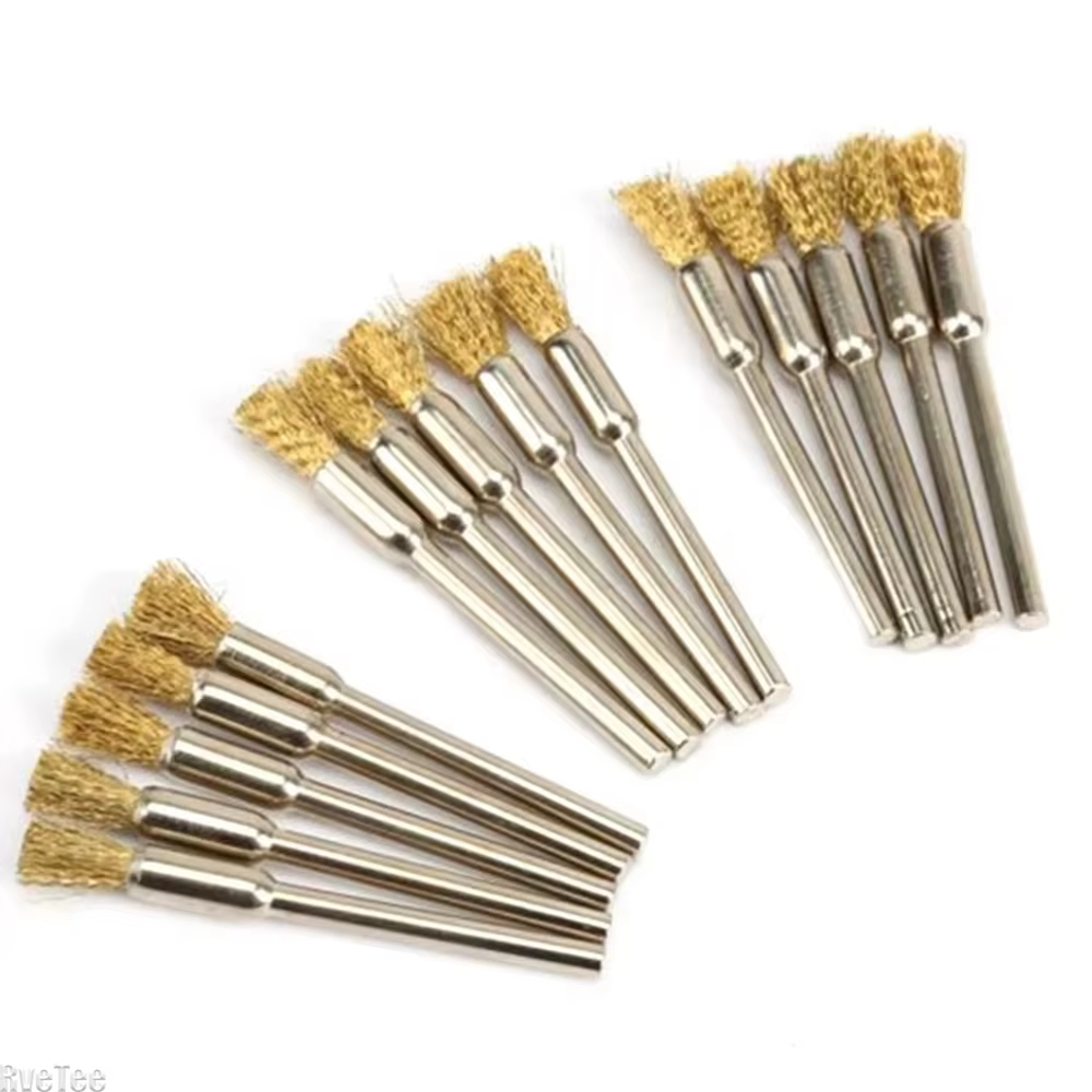15 pièces de mini-brosses en fil de cuivre pour outils rotatifs