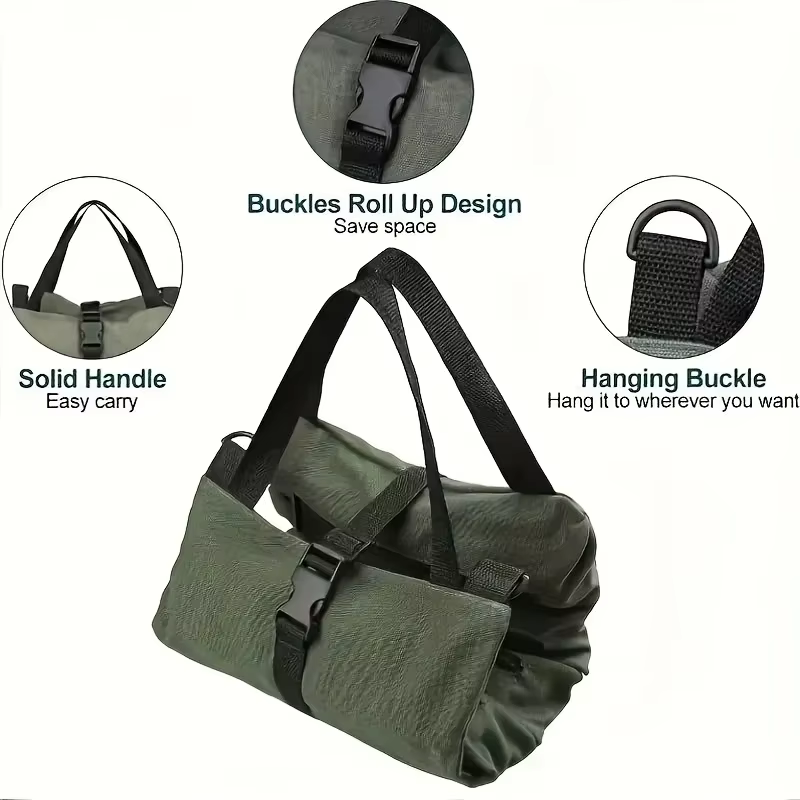 Sac à outils enroulable robuste-organisateur multi-outils en tissu Oxford rangement de garage tout-en-un pour mécaniciens/électriciens/charpentier