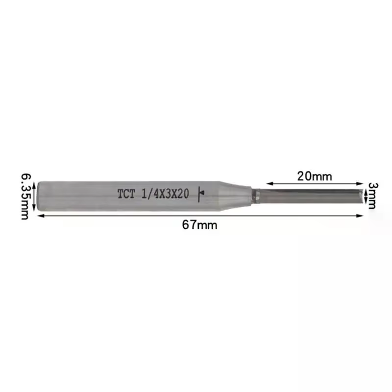 Fraise à lame droite en carbure TCT de 3mm