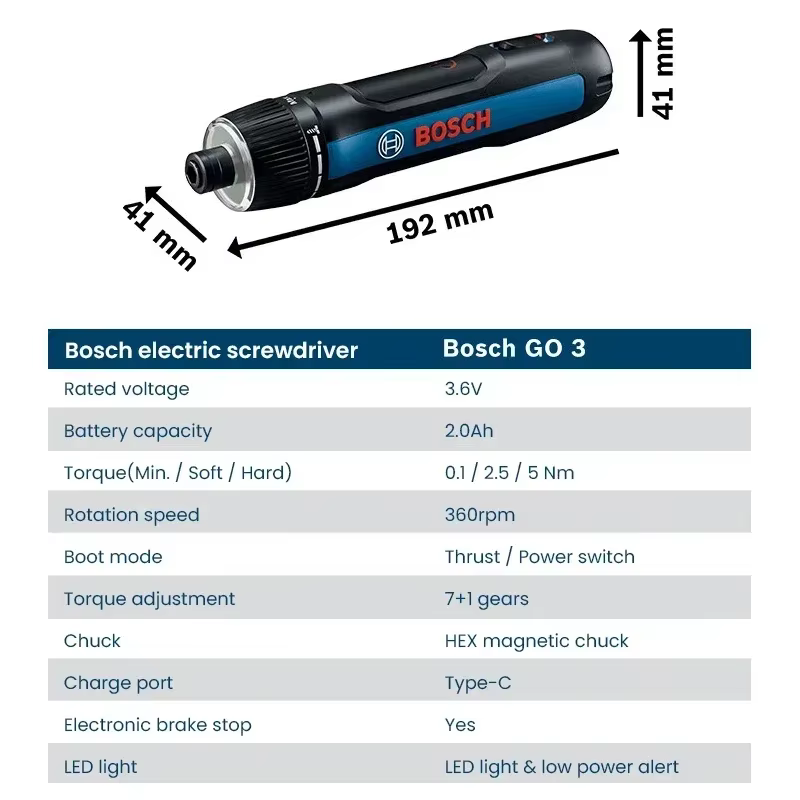 Tournevis électrique BOSCH Go 3