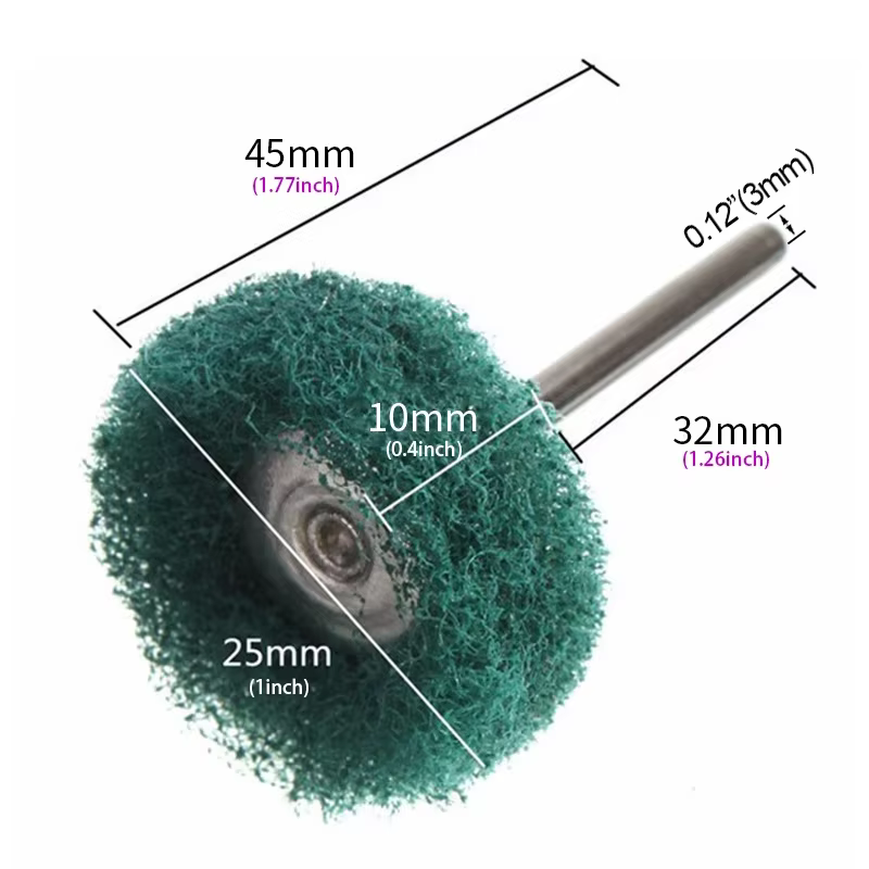 Ensemble de 5 à 20 mini-brosses abrasives pour perceuse