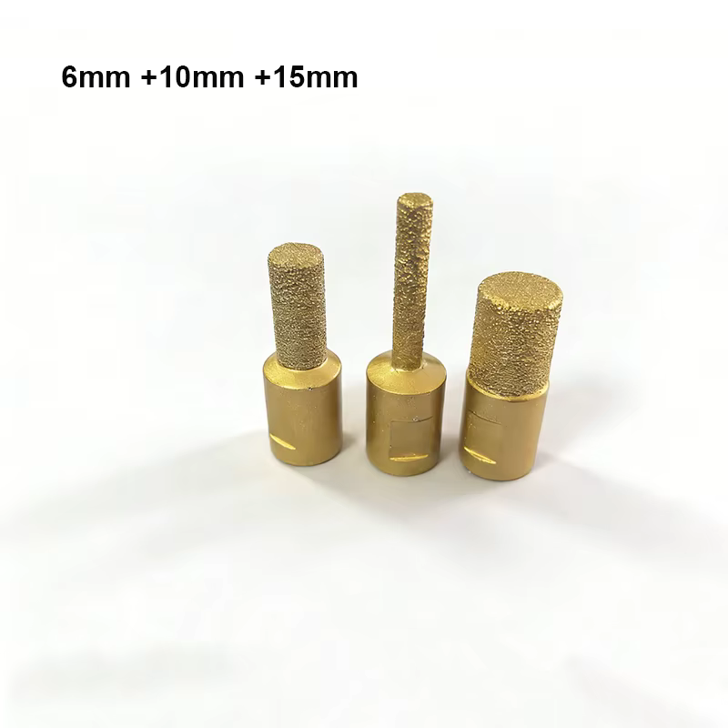 Tête de meulage diamantée M10 de 6, 10, 15 mm, scie cloche brasée, résistante à l'usure, pour meuleuse d'angle, polyvalente, haute performance