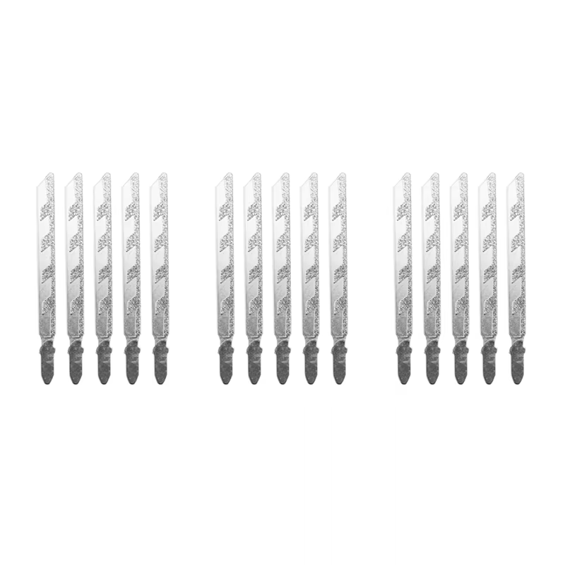 15Pcs 101Mm 4 pouces T tige lames de scie sauteuse diamant enduit jeu