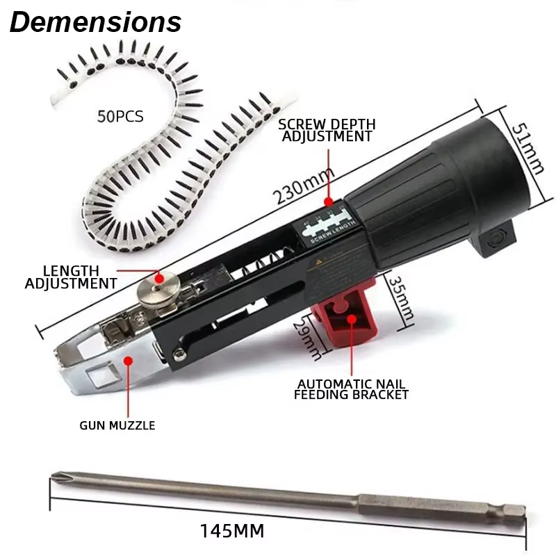 JONail-Tournevis automatique, adaptateur de odor, perceuse électrique, travail de calcul de buse, entraînement à vis, rajeunissement automatique, pièce d'outil électrique, accessoire de rêves