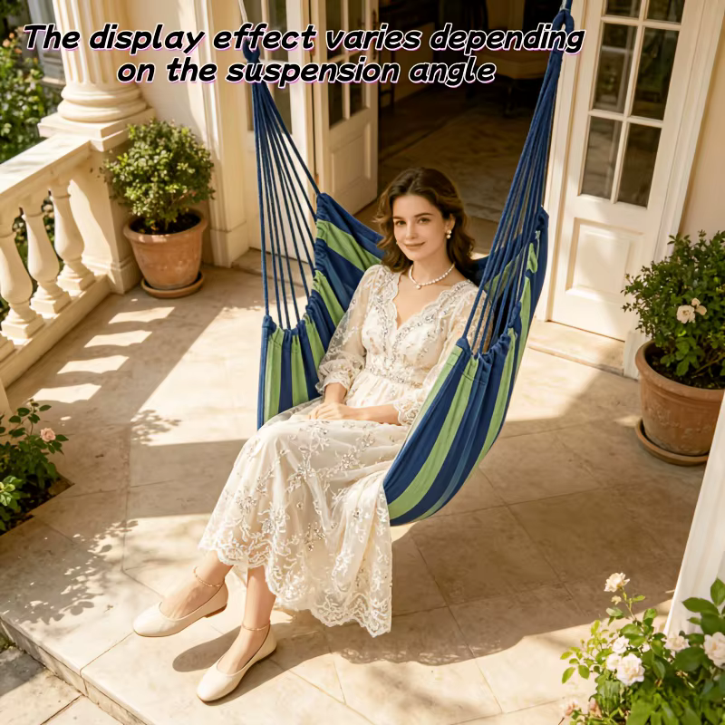 Chaise suspendue multifonctionnelle pour jardin, terrasse, parc et extérieur – Plusieurs tailles, avec manuel