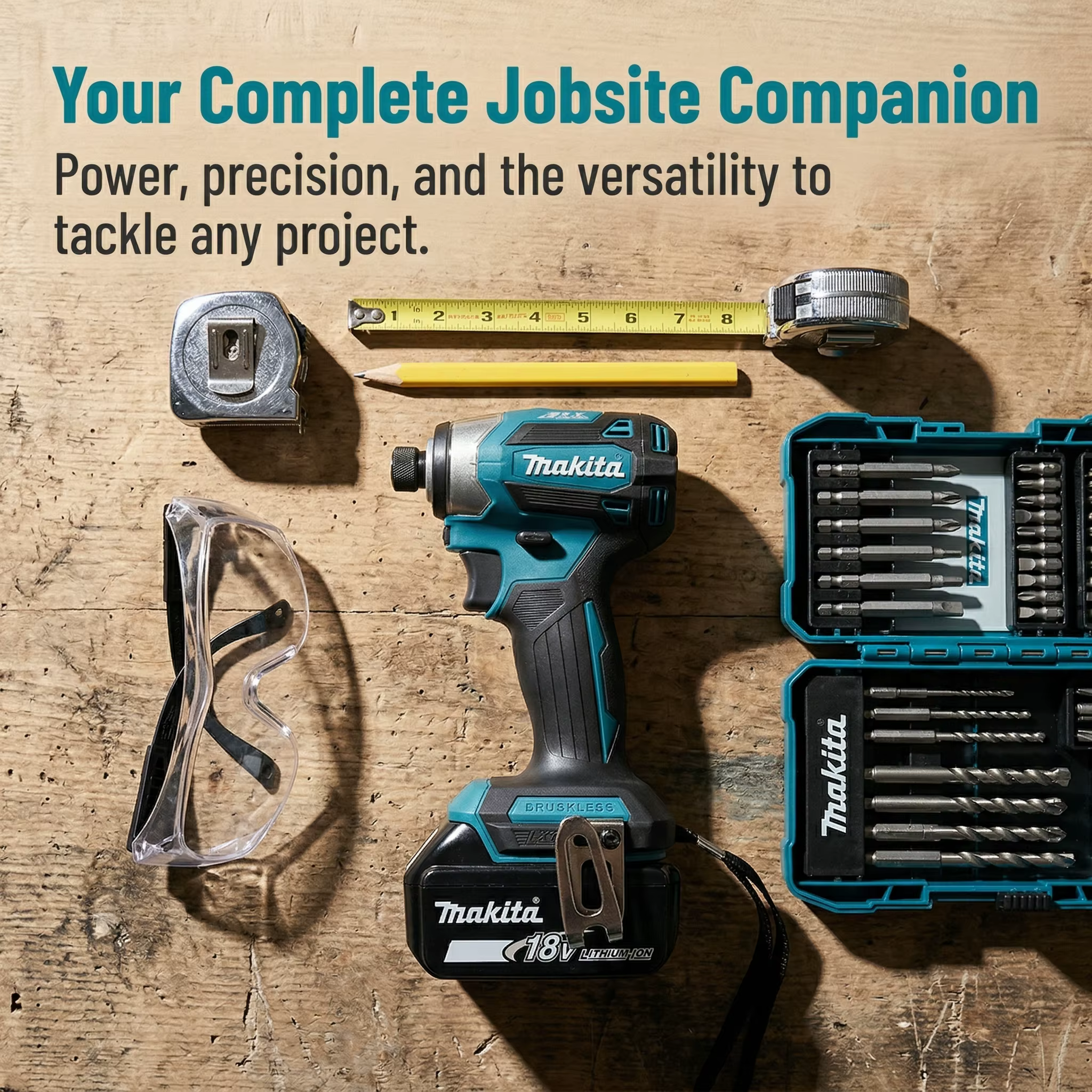 Makita DTD173 Perceuse à percussion sans fil 18V - Perceuse-visseuse électrique pour bois et boulons (Machine nue)