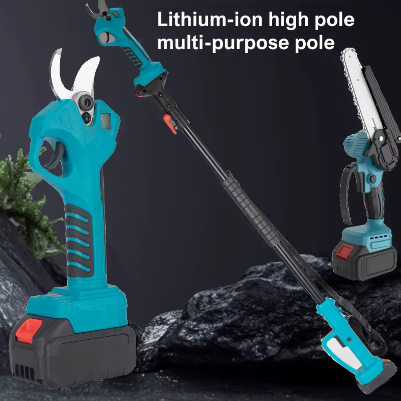 Sécateur électrique télescopique pour branches hautes