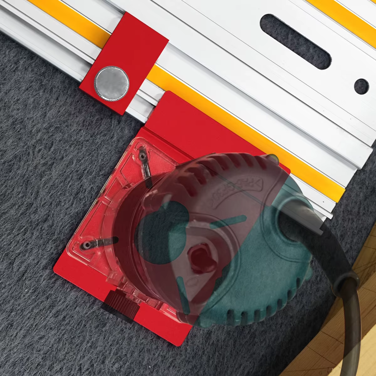 Adaptateur de rail de guidage pour routeur en alliage d'aluminium pour le travail du bois ou 2 butées