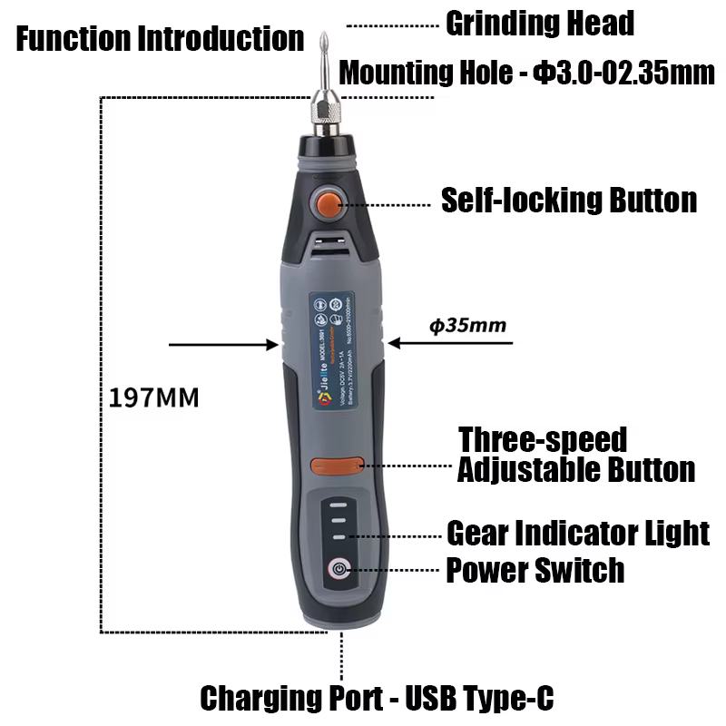 80W USB outil rotatif sans fil Dremel bricolage Mini perceuse stylo de gravure électrique 3 vitesses