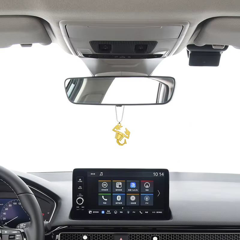 Scorpion Logo emblème pendentif intérieur de voiture Auto rétroviseur ornements décoration pour Panda Stilo Punto Bravo 595 500 500c e s