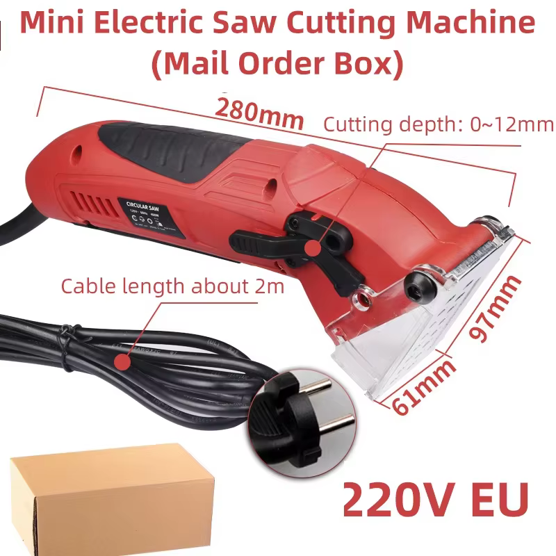 Mini scie circulaire électrique 110V/220V, outil multifonctionnel pour couper les carreaux, le métal, le bois, le bricolage, le travail du bois