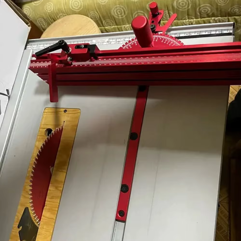 Barre de coupe à onglets 3/4x3/8 po avec butée rabattable pour jauge d'onglet de scie sur table