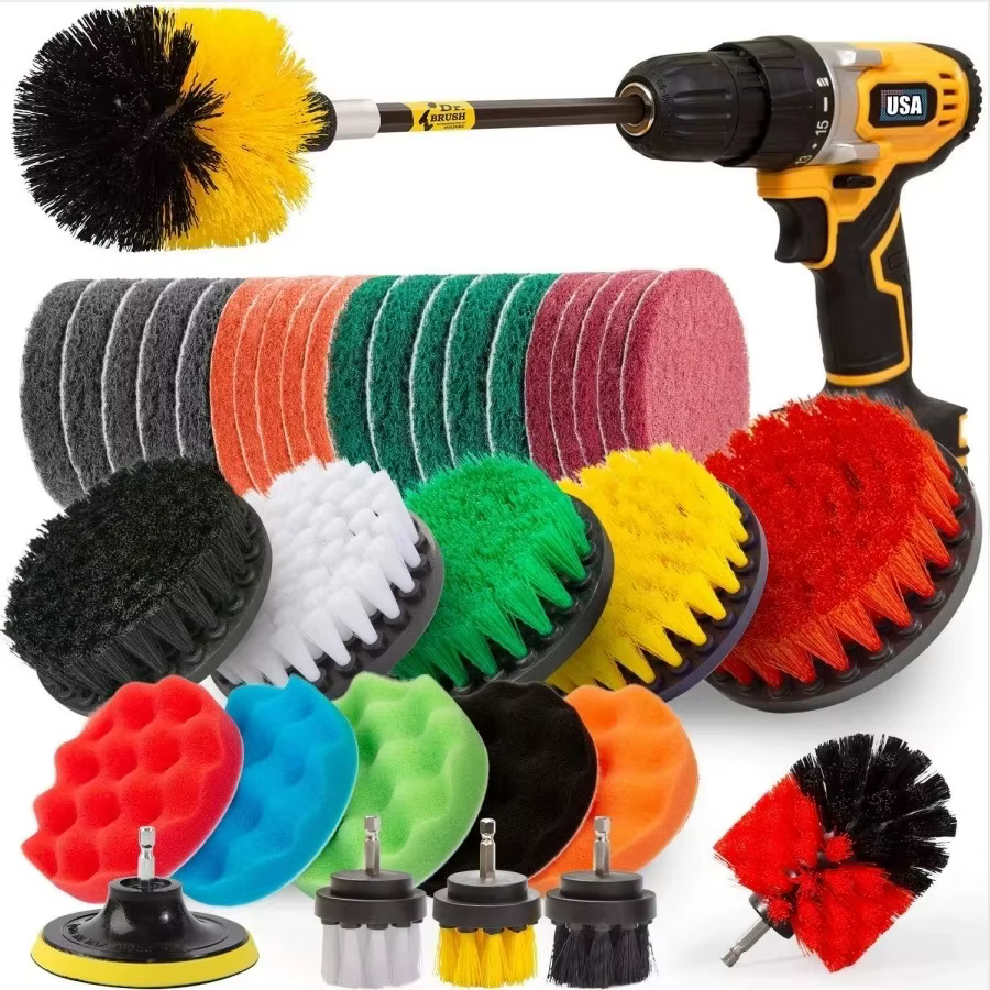 Perceuse électrique, fixation de brosse