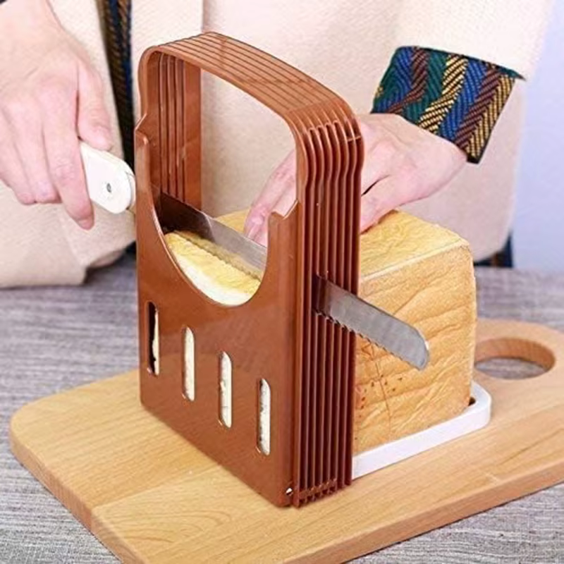 Coupe-pain pliable, support de trancheur de pain grillé, Guide de coupe de pain en plastique, outil de coupe de pain, support de coupe, outil de cuisson