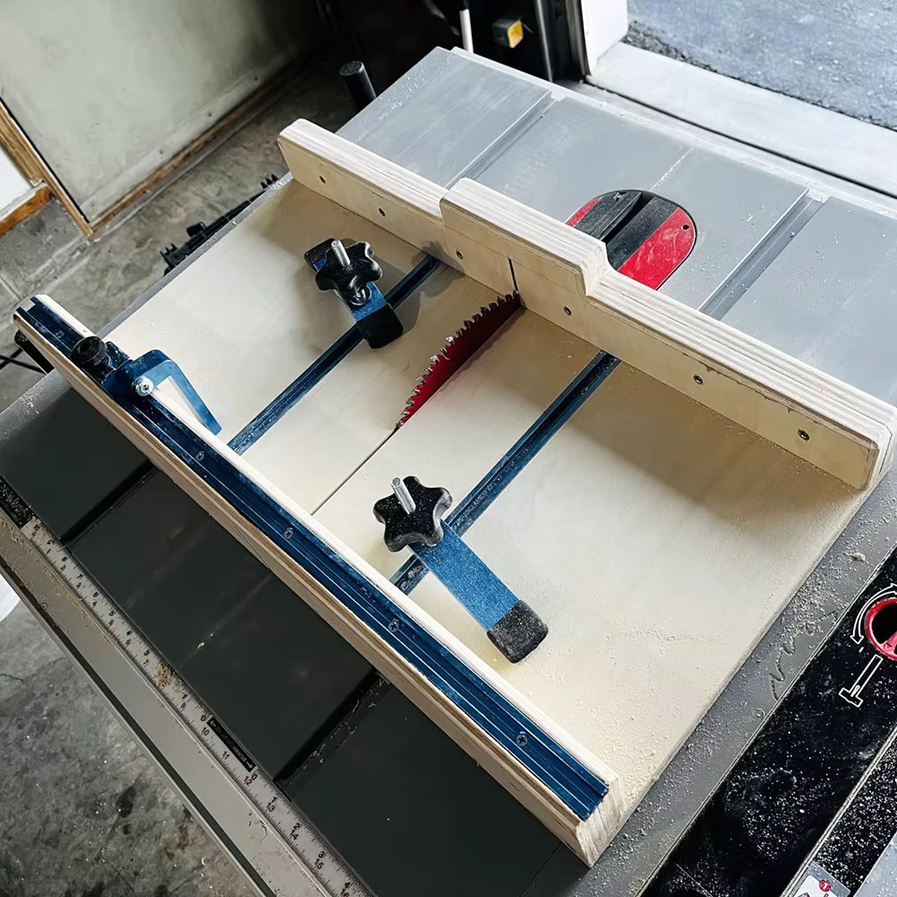 1 Kit de traîneau de scie de Table avec rail en T de 15"