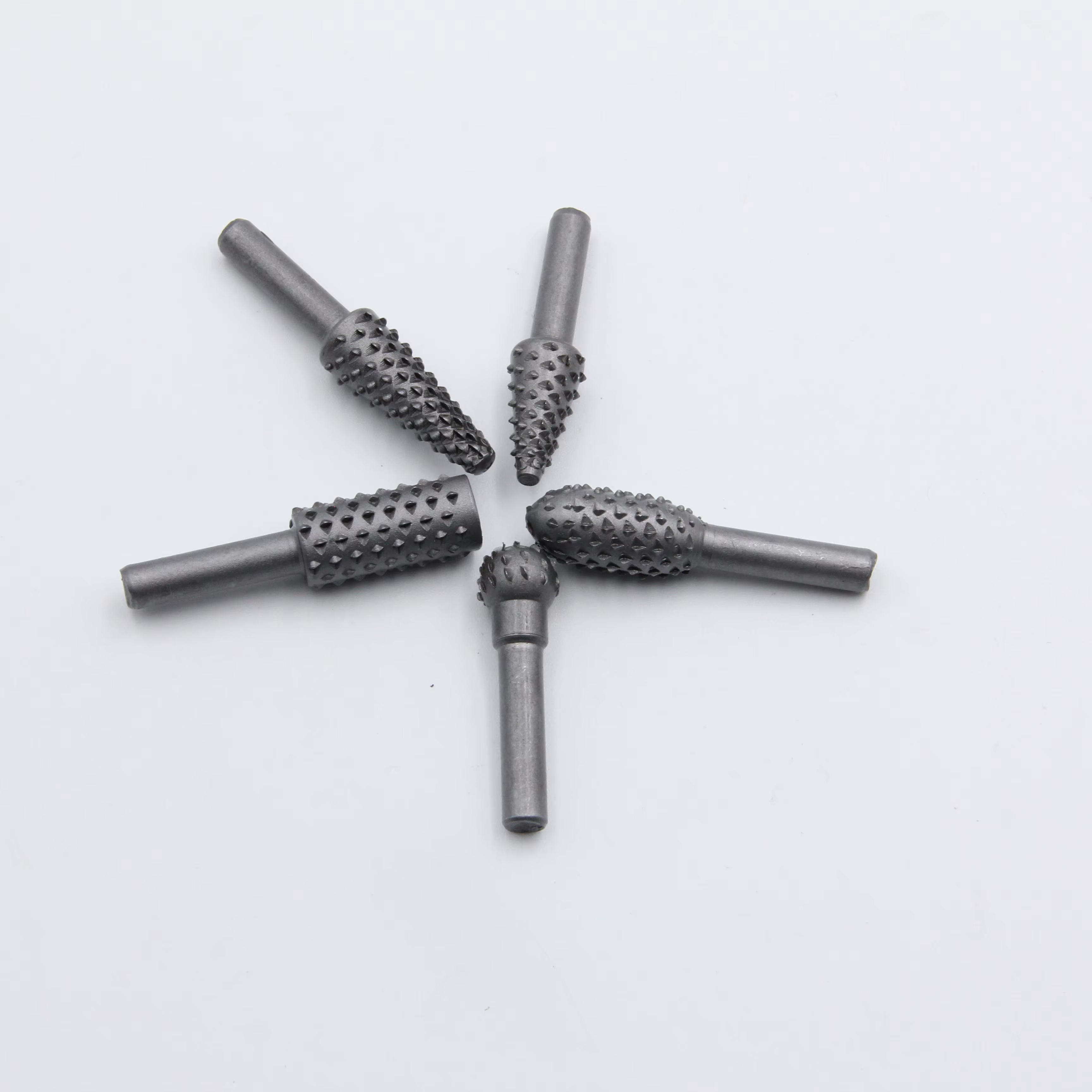 5pc argent travail du bois loup dent bâton fichier rotatif bricolage outil de meulage accessoires ensemble électrique
