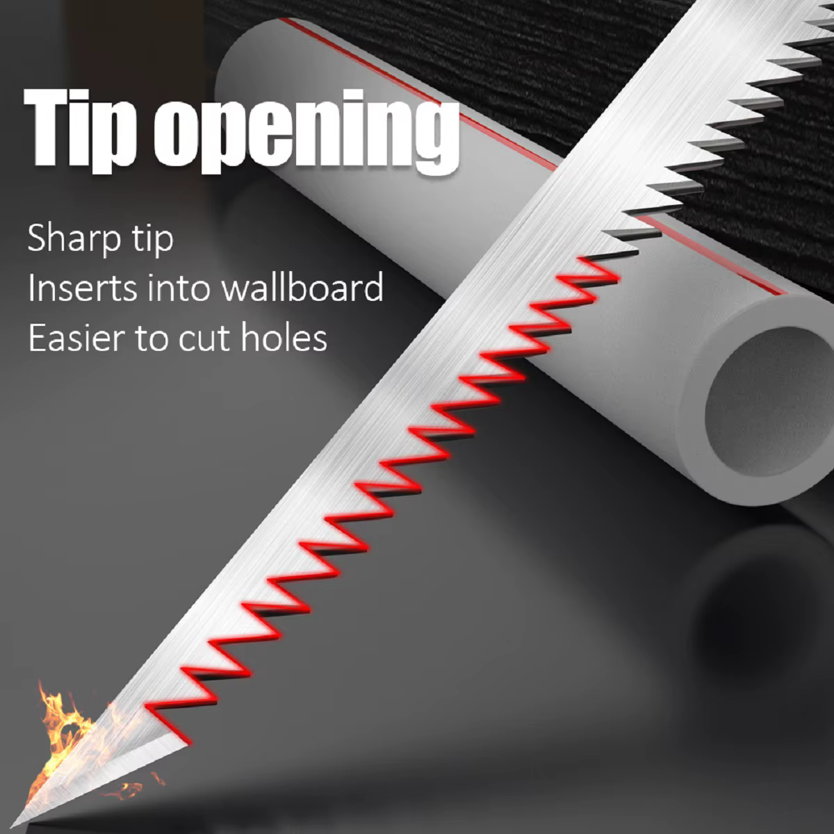 Scie à plaques de plâtre LAOA SK5 à dents doubles tranchantes 320 mm
