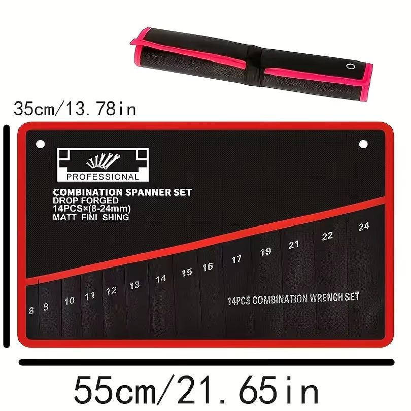 Organisateur d'outils à 14 poches. Sac de rangement pour clés durable avec poignée portable. Idéal pour l'organisation du garage et de l'atelier.