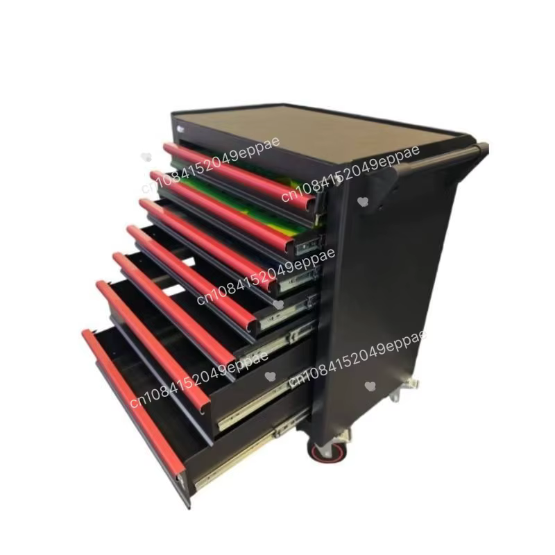 Chariot à outils mobile robuste avec tiroirs, organiseur de rangement pour pièces, chariot à outils roulant pour atelier de réparation automobile
