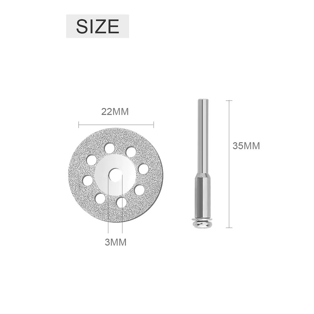 Kit de disques de découpe diamantés 22 mm