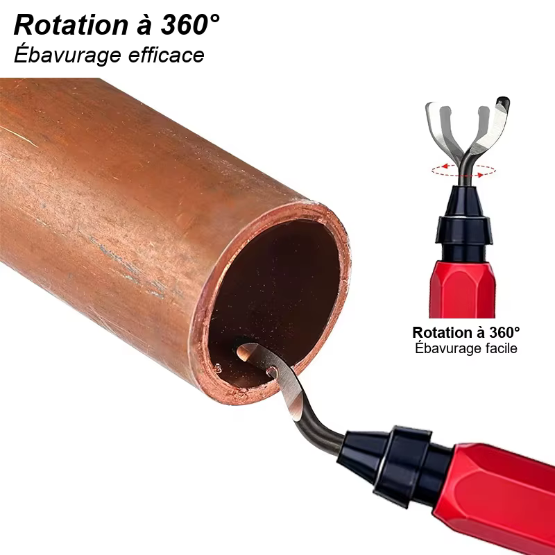 Kit de débavurage métallique : Couteau rotatif pour éliminer les bavures