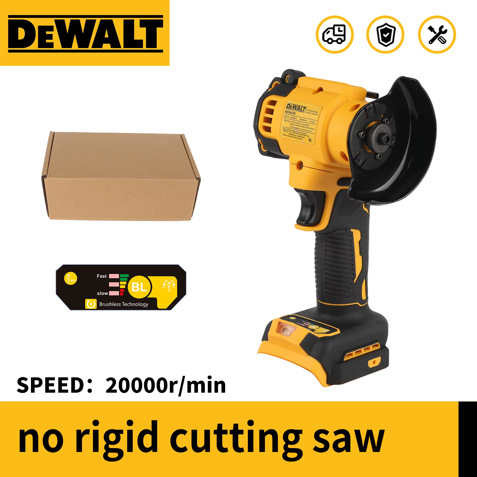 Meuleuse d'angle sans fil DeWalt 3 pouces