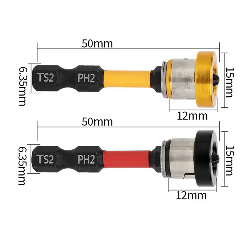 Embouts de tournevis de positionnement de 50mm, embouts de vis pour cloisons sèches, plaques de plâtre, vis de localisation de têtes de lot, outils de perçage