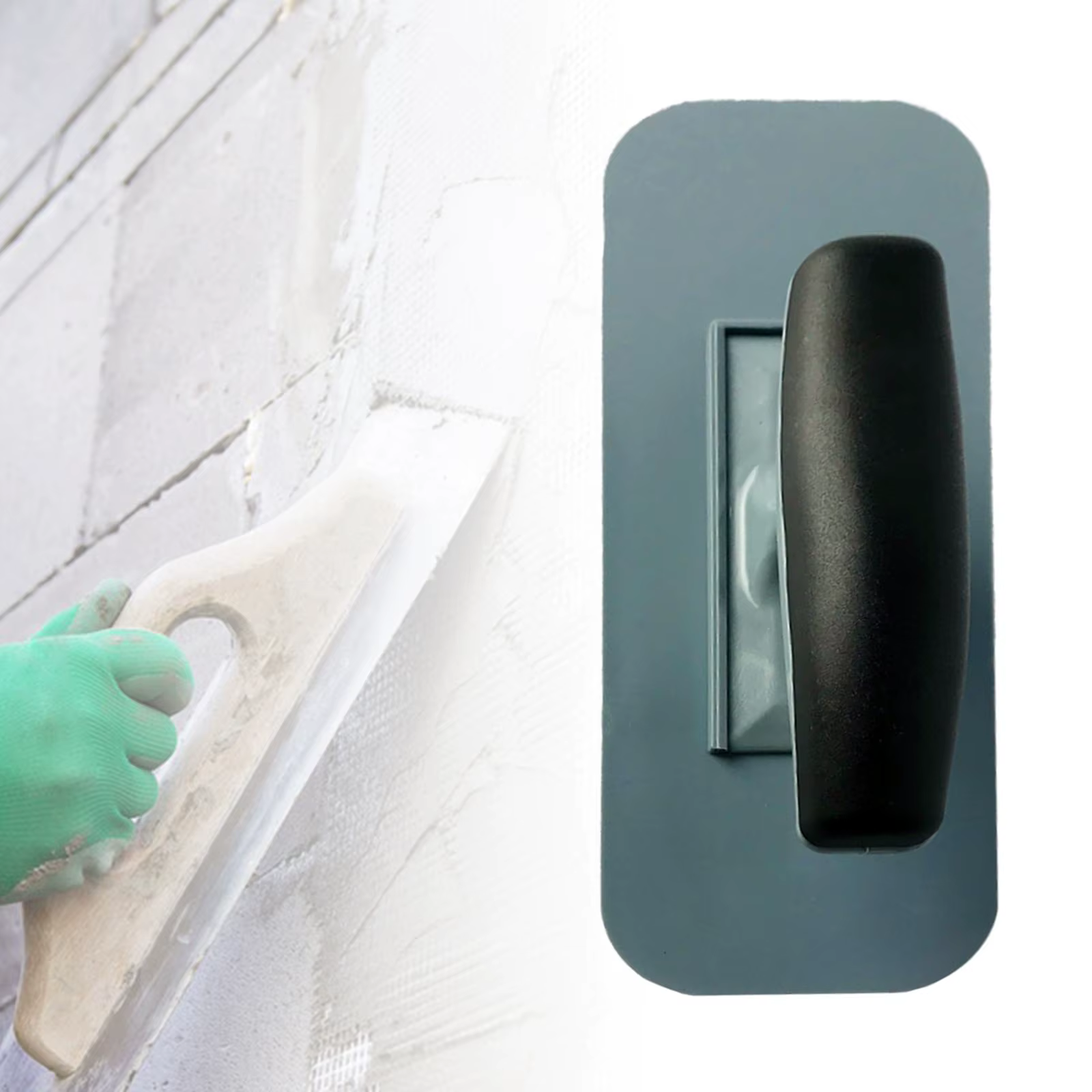 Truelle de finition avec poignée, équipement de grattage, ciment, béton, pour stuc, plaques de plâtre, carrelage, revêtement en béton