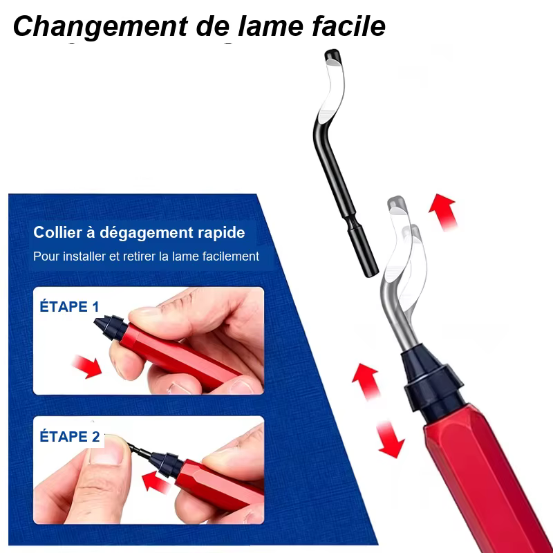 Kit de débavurage métallique : Couteau rotatif pour éliminer les bavures