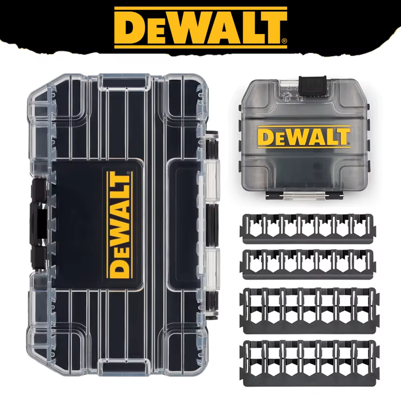 DEWALT Original TSTAK noir petit/moyen outil accessoires boîte de rangement ensemble en plastique robuste