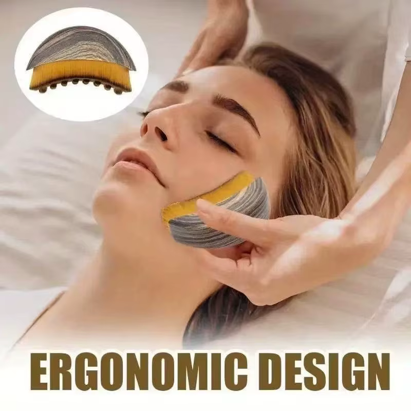 Brosse de Drainage lymphatique pour le visage et le corps, outil de massage ergonomique, convient aux contours de la peau, détox et relaxation, 1 pièce