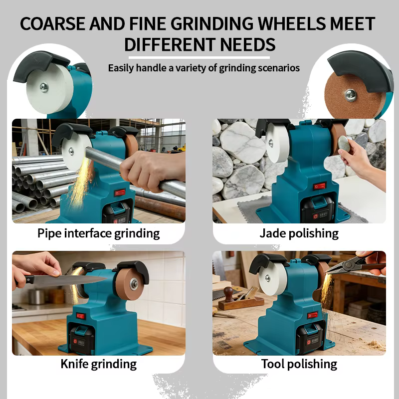 Meuleuse électrique sans fil Electric Goddess 200W pour batterie Makita 18V Pierre à polir et à affûter double pour couteaux