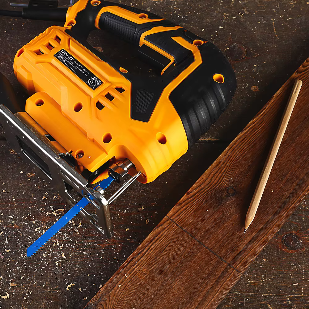 550W JIG SAW DEKO 220V outils électriques pour le travail du bois scie électrique avec règle de guidage lame