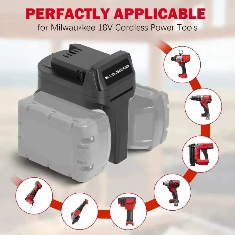 Adaptateur de batterie pour outils Milwaukee 18V MIL18MIL 2 en 1