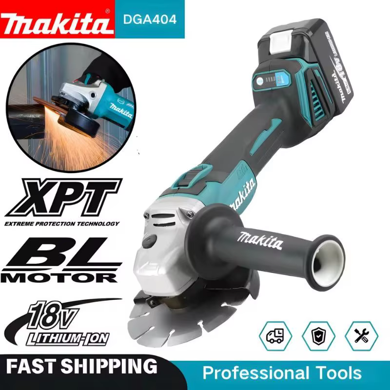 Meuleuse d'angle électrique sans fil Makita DGA404 18V