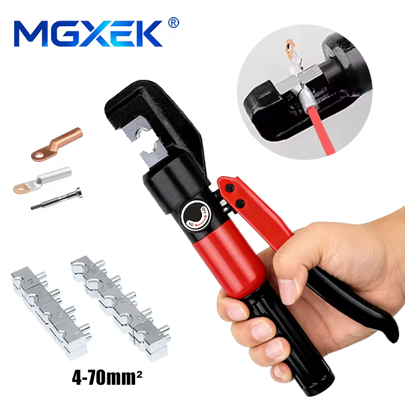 Pince à sertir hydraulique MGXEK YQK-70 pour cosses de câble 4-70mm² – Outil de compression 6T – Outils hydrauliques domestiques