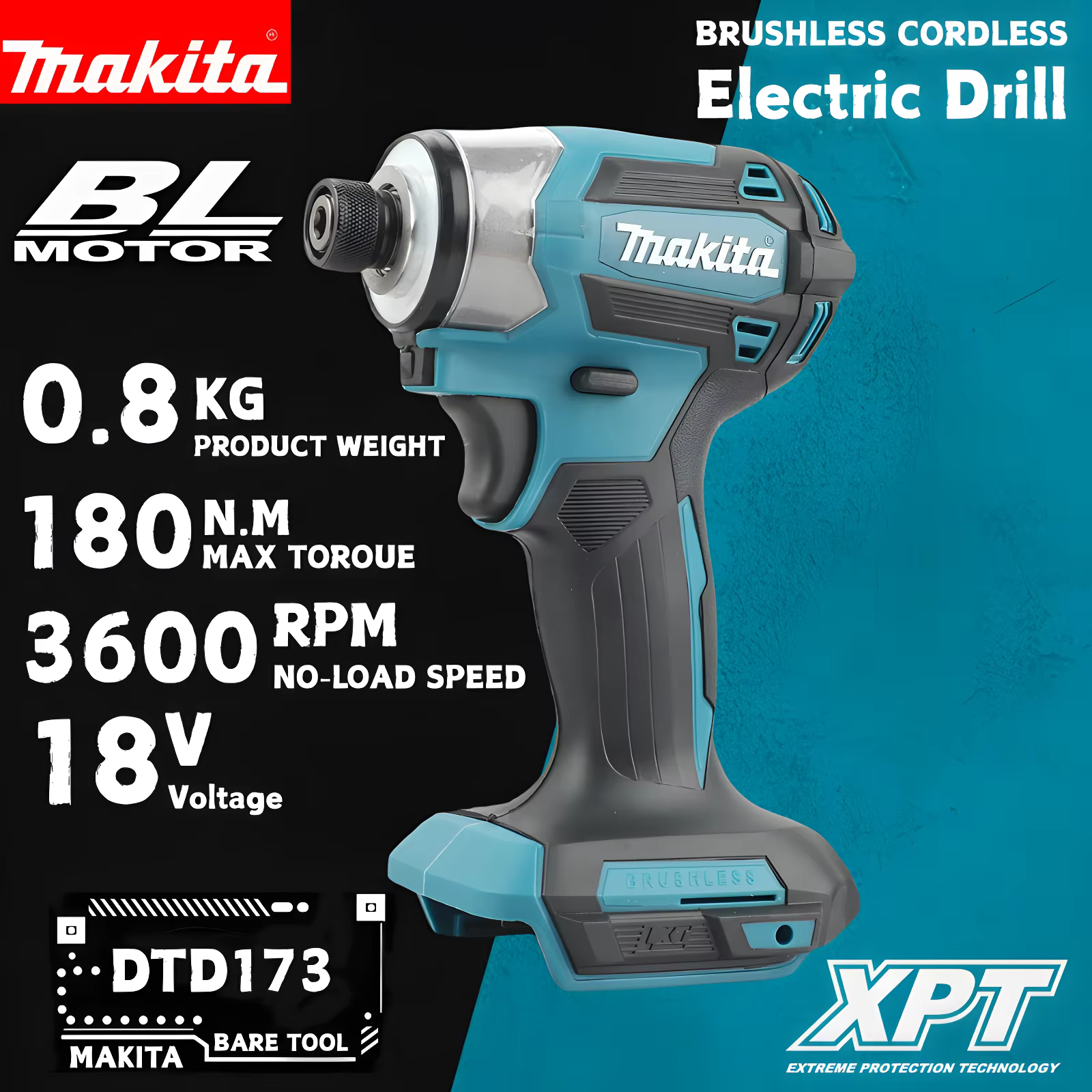 Makita DTD173 Perceuse à percussion sans fil 18V