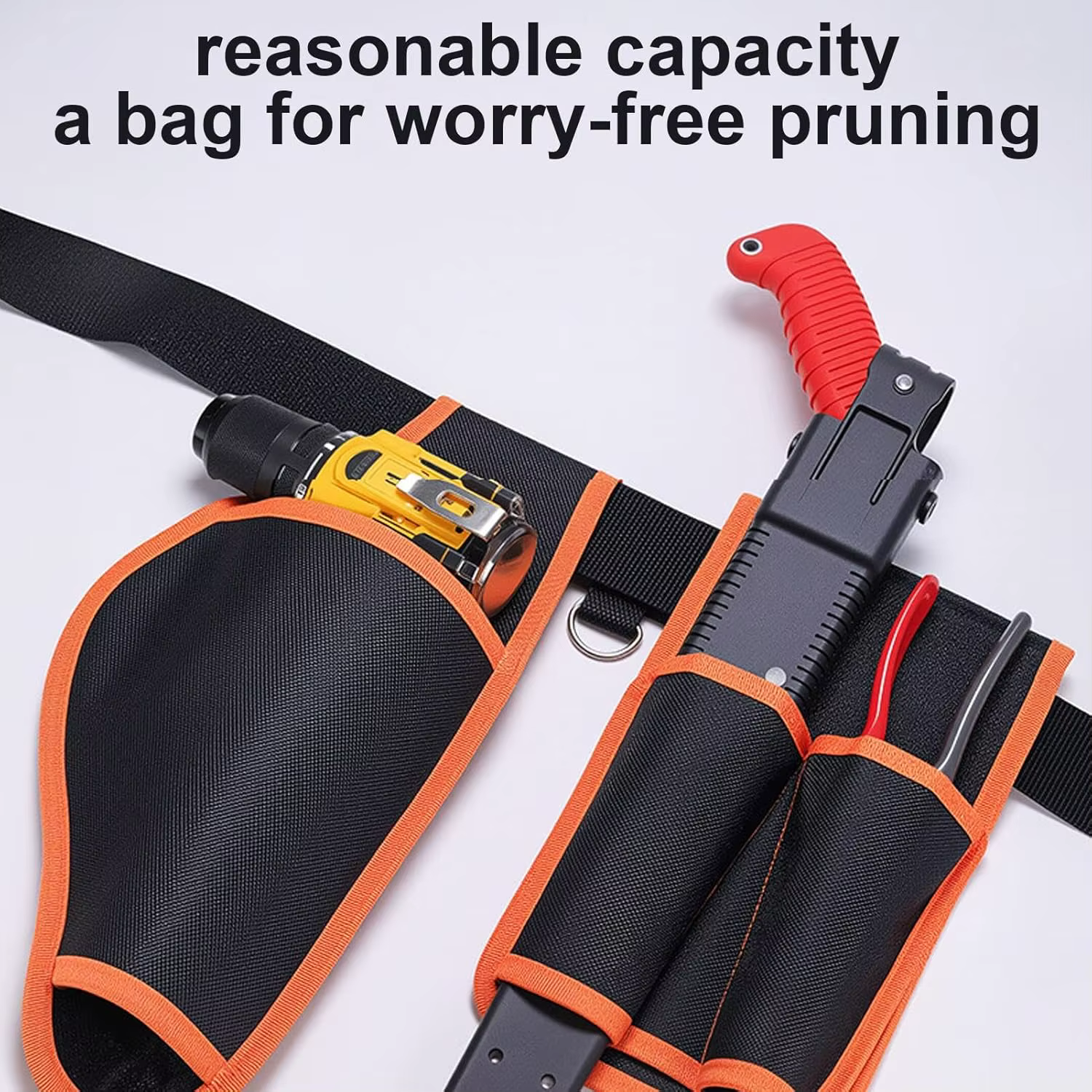 Sac de ceinture pour cisailles électriques de jardin avec compartiment de rangement pour batterie