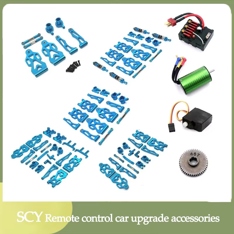SCY 16101 16102 16103 16201 16101 Pro RC voiture 1:16 bleu pièces de rechange en métal amélioré modèle 4WD/pièces de rechange d'origine 6312 6313 6314