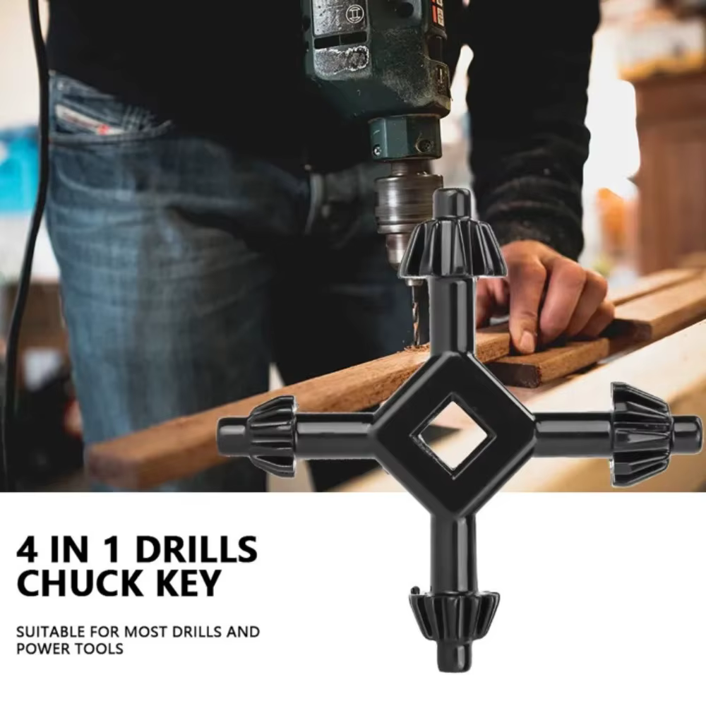 Clé universelle 4-en-1 pour mandrin de perceuse