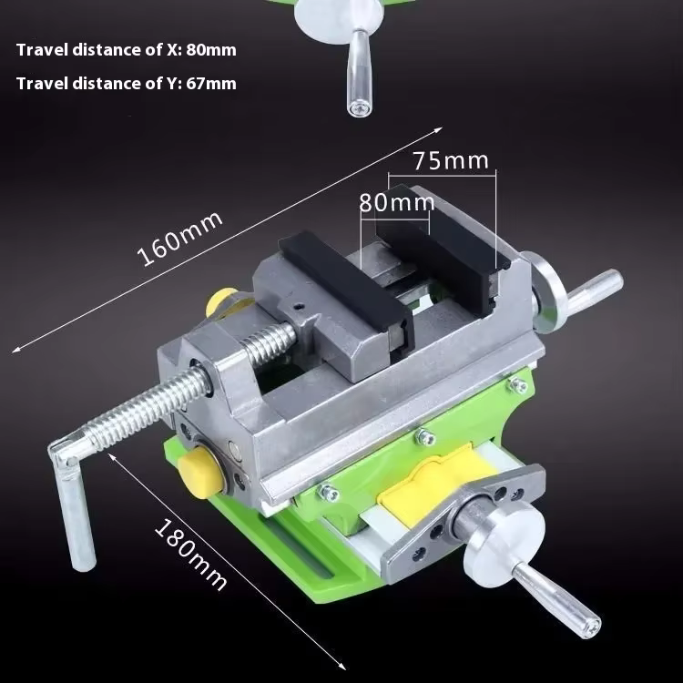 Table rotative 90 ° Étau de presse pour perceuse à glissière transversale de 3 pouces