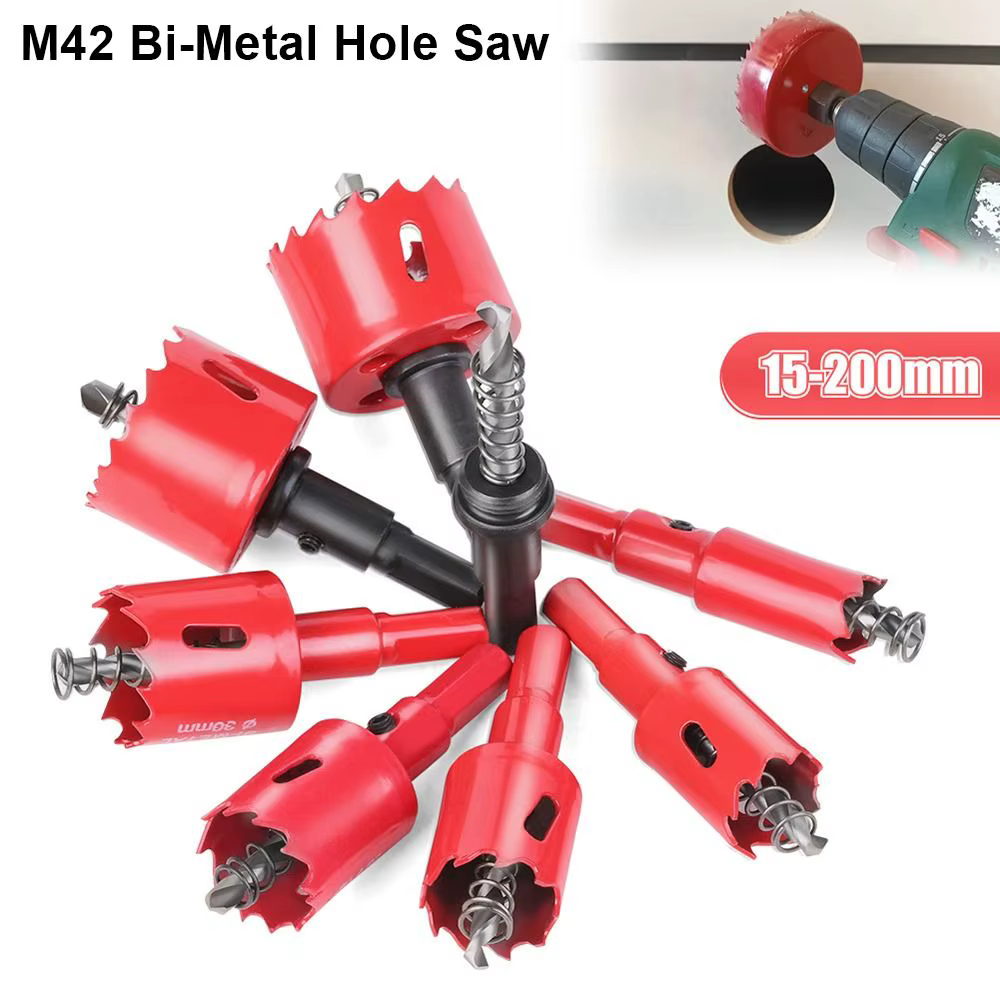 1 pièces Durable 15-200mm M42 scie cloche bimétallique HSS acier bricolage ouvre-trou
