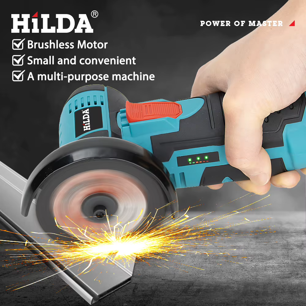 HILDA 12V 3/4 pouces Lithium meuleuse d'angle électrique batterie Rechargeable sans brosse/brossé Machine de polissage Mini Machine de découpe