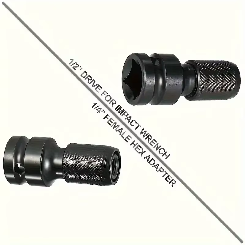 Adaptateur de clé à chocs pour perceuse 1/2 vers 1/4