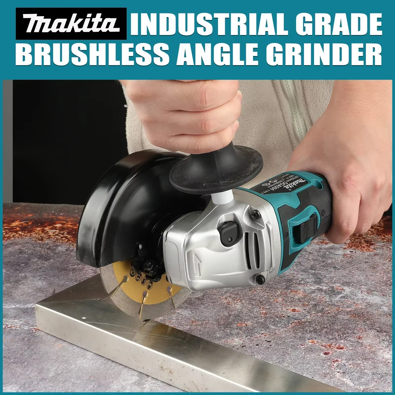Batterie au lithium sans balais Makita DGA504 18V 6.0Ah 125mm avec plusieurs meuleuses électriques