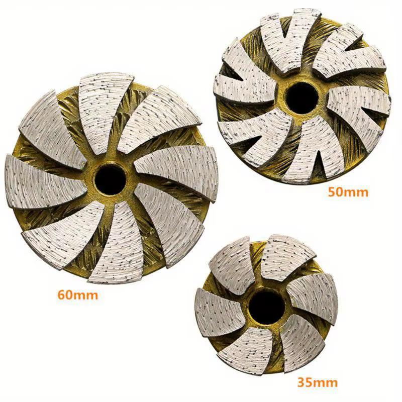 1 pièce Disque de meulage à sec diamanté 35-50 mm en forme de bol pour béton